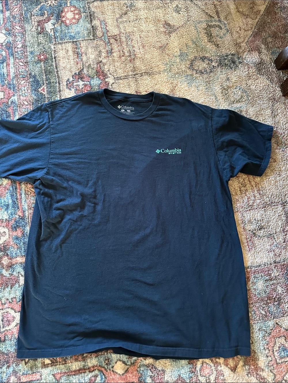 Columbia Navy Blue Short-Sleeve Tee with Teal Logo